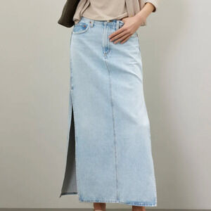 Agolde Denim Maxi Skirt SIZE 27 Jean Western Rigid Country Festival $258 FLAW